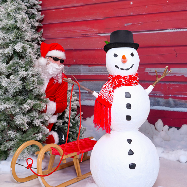 Weihnachtsmann im Selfie Studio bei Weihnachtsfotoshooting