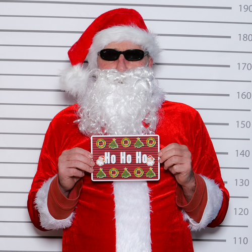 Weihnachtsmann im Selfie Studio bei Weihnachts Fotoshooting