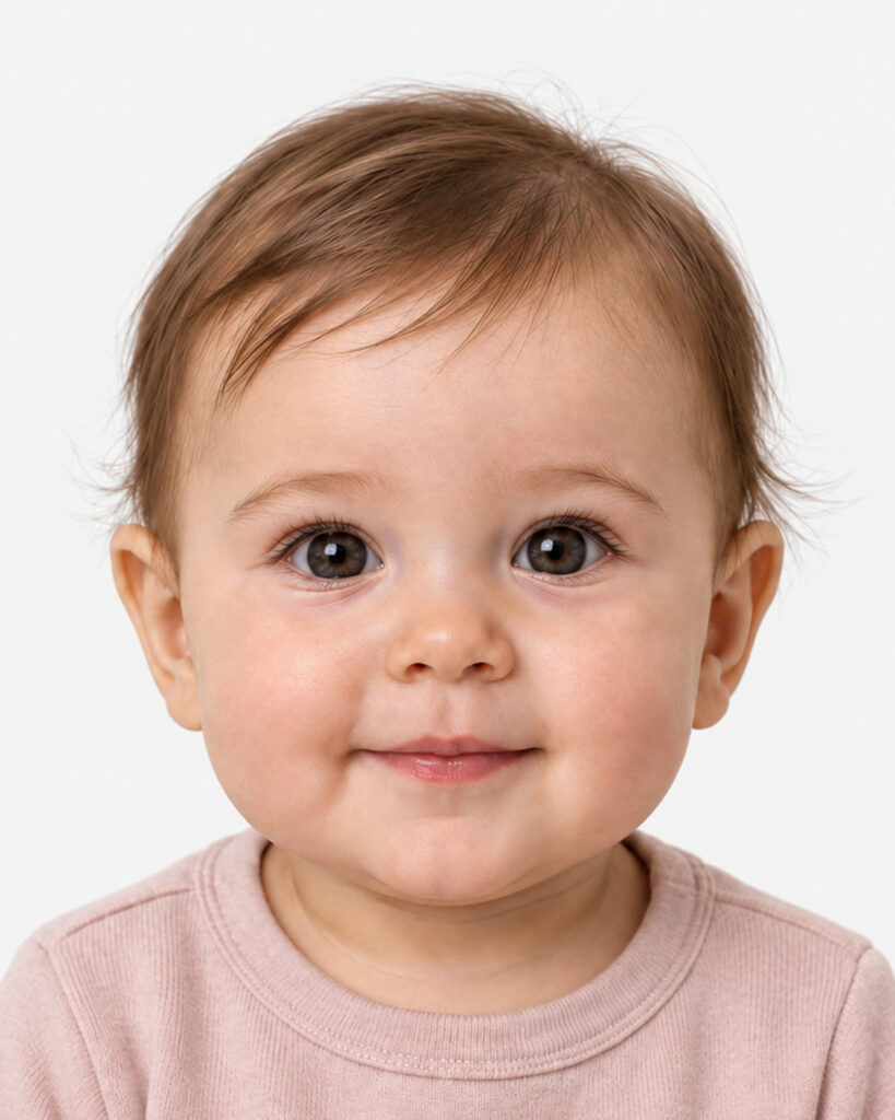 Baby-Passfoto im Fotostudio Köln